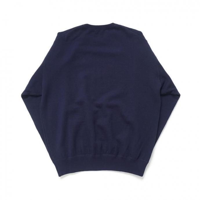 WLP / CREW NECK PO - ネイビー RL2510 ダブルエルピー ウールコットンニット クルーネックプルオーバー |  | 01