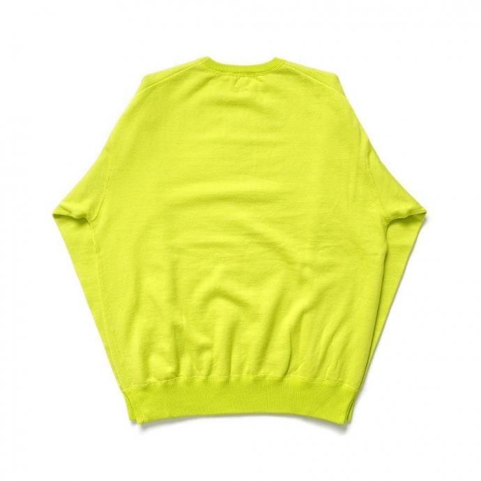 WLP / CREW NECK PO - ライムグリーン RL2510 ダブルエルピー ウールコットンニット クルーネックプルオーバー |  | 01