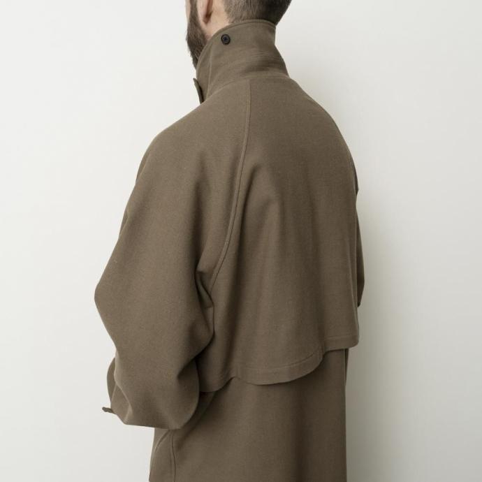 STILL BY HAND スティルバイハンド / CO03253 - KHAKI BEIGE ウール／ナイロン バルカラーコート | STILL BY HAND | 10