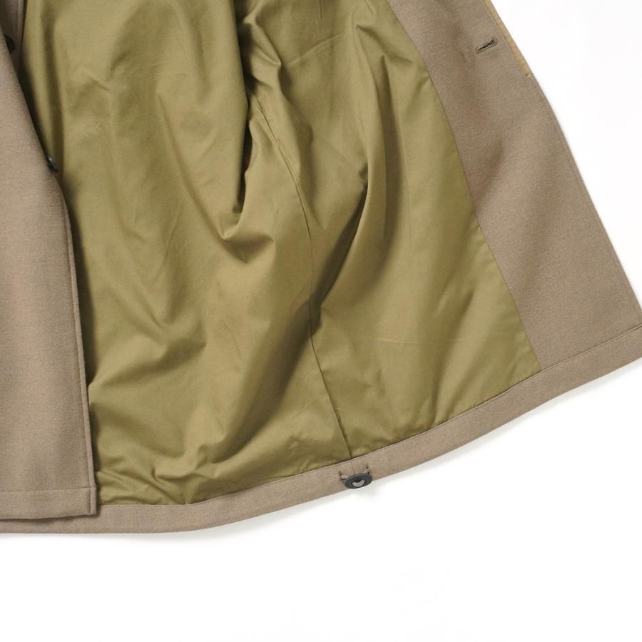 STILL BY HAND スティルバイハンド / CO03253 - KHAKI BEIGE ウール／ナイロン バルカラーコート | STILL BY HAND | 06