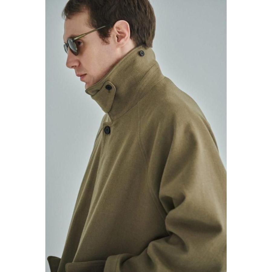 STILL BY HAND スティルバイハンド / CO03253 - KHAKI BEIGE ウール／ナイロン バルカラーコート | STILL BY HAND | 12