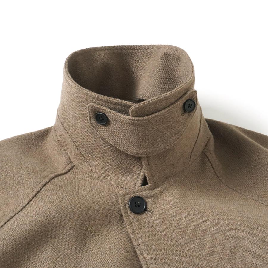 STILL BY HAND スティルバイハンド / CO03253 - KHAKI BEIGE ウール／ナイロン バルカラーコート | STILL BY HAND | 03
