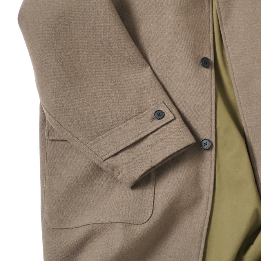 STILL BY HAND スティルバイハンド / CO03253 - KHAKI BEIGE ウール／ナイロン バルカラーコート | STILL BY HAND | 05