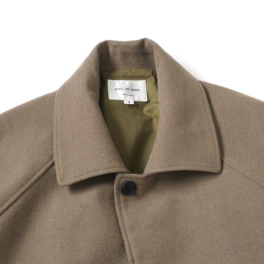 STILL BY HAND スティルバイハンド / CO03253 - KHAKI BEIGE ウール／ナイロン バルカラーコート | STILL BY HAND | 02