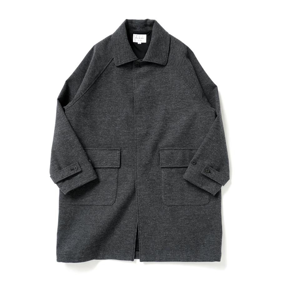 STILL BY HAND スティルバイハンド / CO03253 - BROWN CHARCOAL ウール／ナイロン バルカラーコート | STILL BY HAND