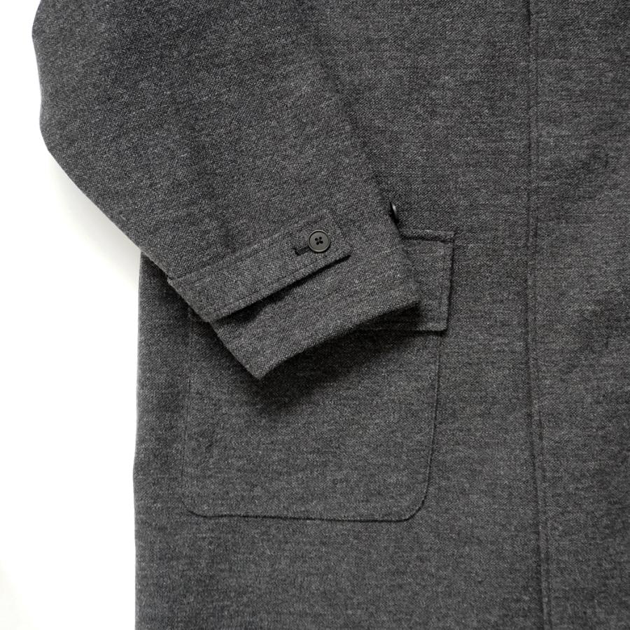 STILL BY HAND スティルバイハンド / CO03253 - BROWN CHARCOAL ウール／ナイロン バルカラーコート | STILL BY HAND | 05