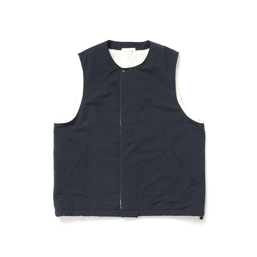 STILL BY HAND スティルバイハンド / VE01254 - DARK NAVY ナイロン／ボア アウターベスト | STILL BY HAND