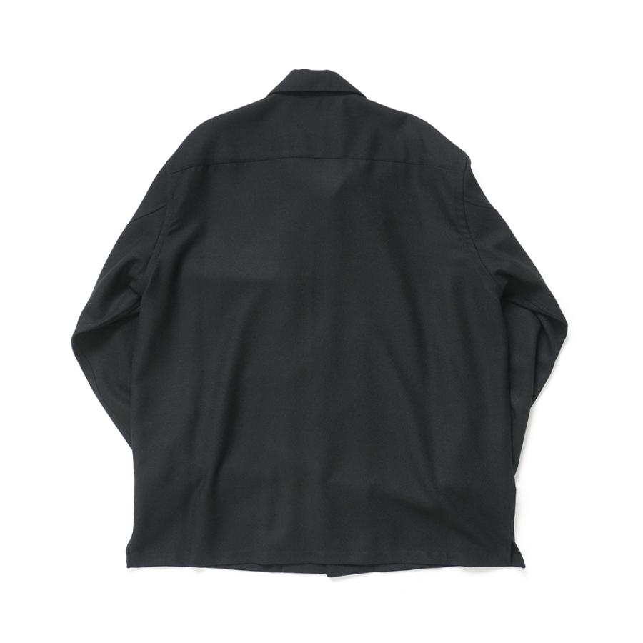 STILL BY HAND スティルバイハンド / SH04254 - BLACK ウール オープンカラーシャツ | STILL BY HAND | 01