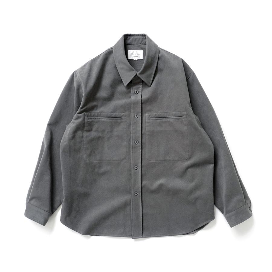 STILL BY HAND スティルバイハンド / BL02254 - GREY フェイクスウェード素材 シャツブルゾン | STILL BY HAND