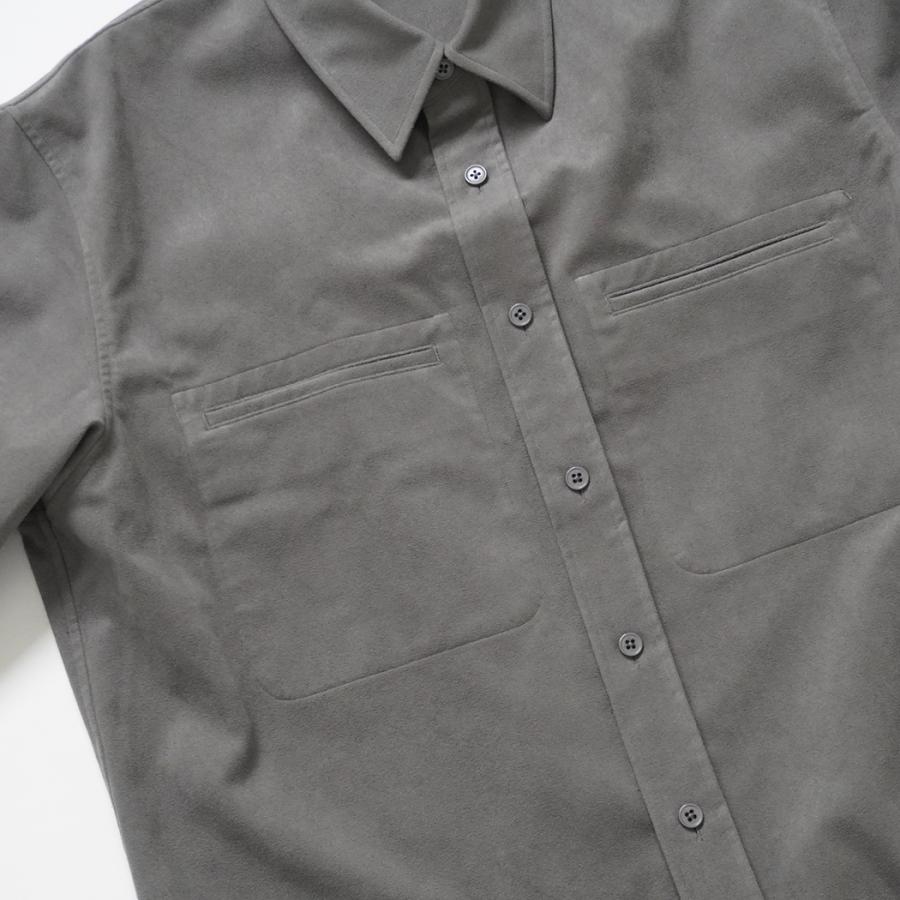 STILL BY HAND スティルバイハンド / BL02254 - GREY フェイクスウェード素材 シャツブルゾン | STILL BY HAND | 03