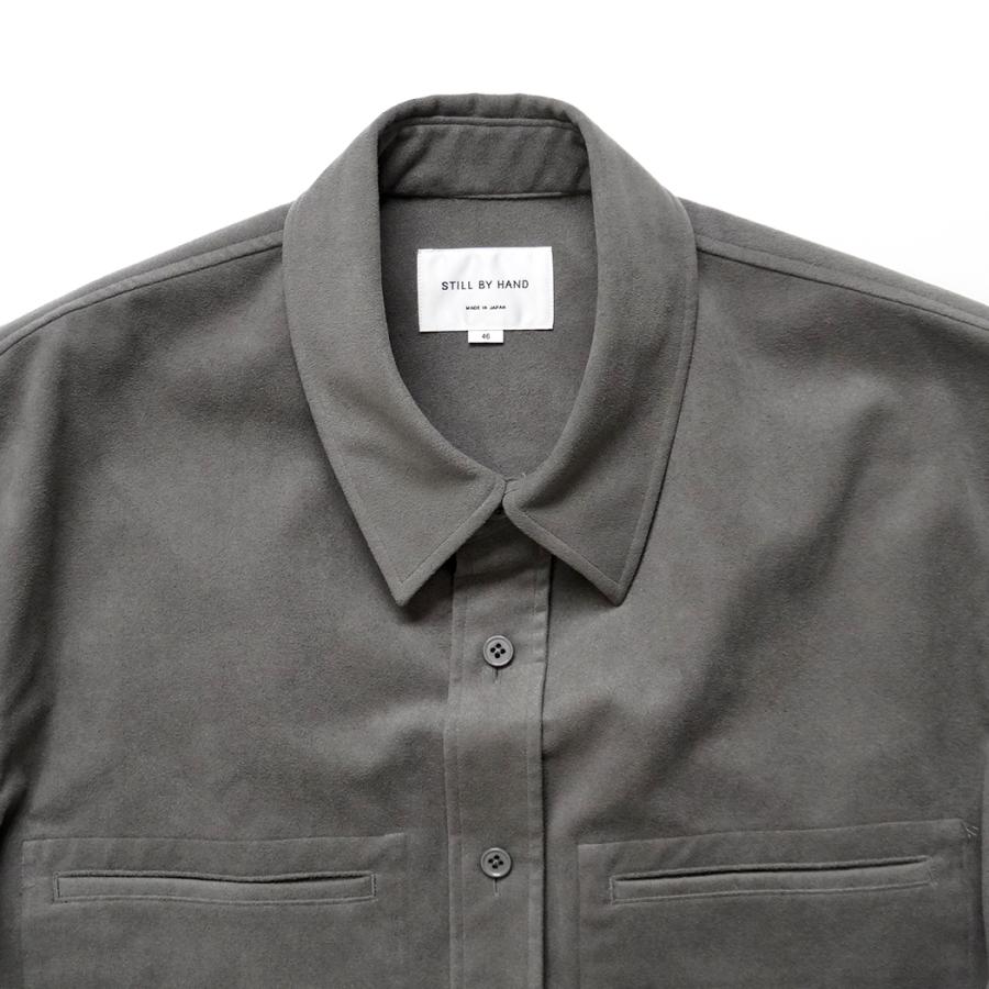 STILL BY HAND スティルバイハンド / BL02254 - GREY フェイクスウェード素材 シャツブルゾン | STILL BY HAND | 02