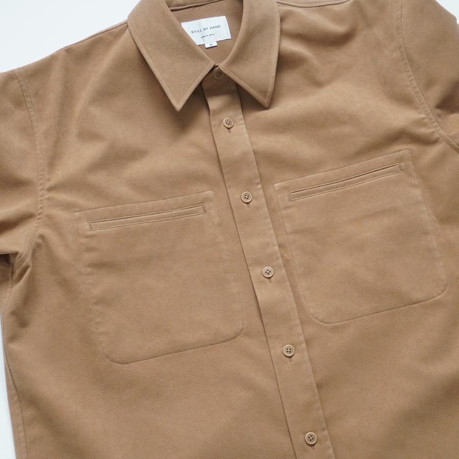 STILL BY HAND スティルバイハンド / BL02254 - CAMEL フェイクスウェード素材 シャツブルゾン | STILL BY HAND | 03