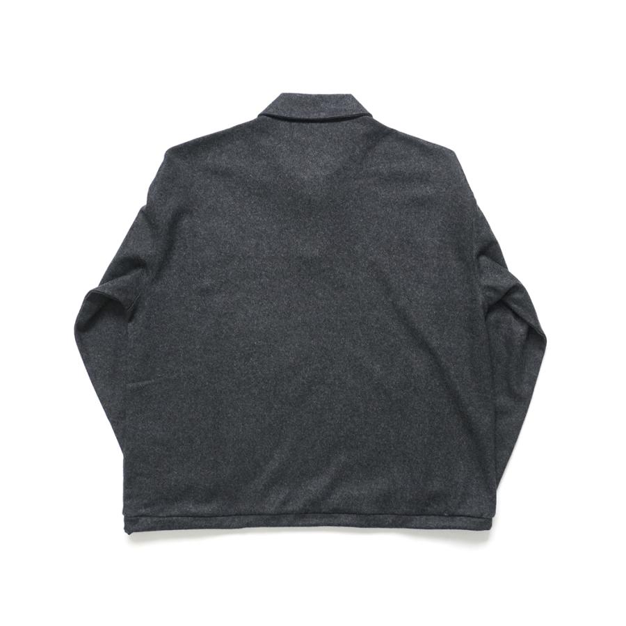 STILL BY HAND スティルバイハンド / CS02254 - CHARCOAL ウール／シルク 長袖ポロシャツ | STILL BY HAND | 01