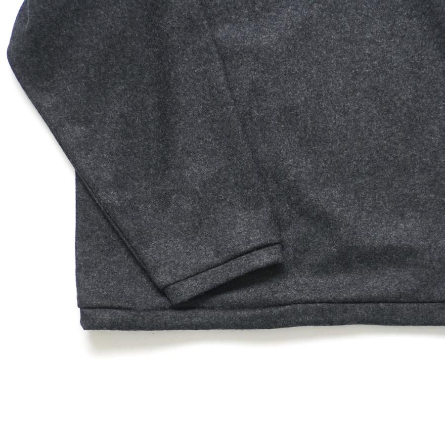 STILL BY HAND スティルバイハンド / CS02254 - CHARCOAL ウール／シルク 長袖ポロシャツ | STILL BY HAND | 04