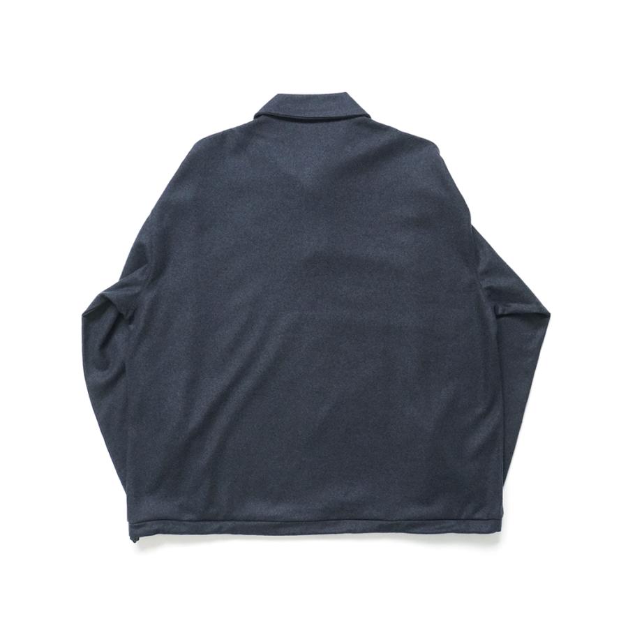 STILL BY HAND スティルバイハンド / CS02254 - NAVY ウール／シルク 長袖ポロシャツ | STILL BY HAND | 01