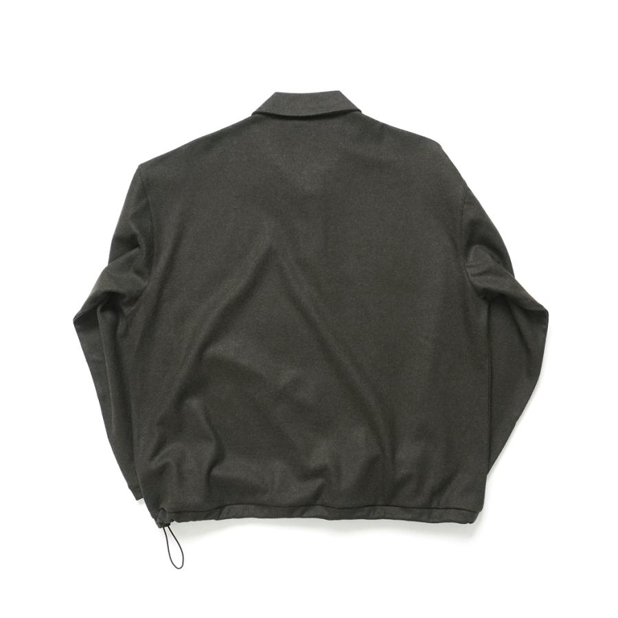 STILL BY HAND スティルバイハンド / CS02254 - OLIVE ウール／シルク 長袖ポロシャツ | STILL BY HAND | 01