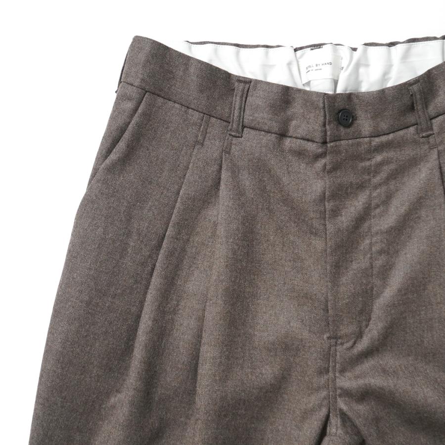 STILL BY HAND スティルバイハンド / PT04254 - MOCHA ウォッシャブルウール スラックス | STILL BY HAND | 02