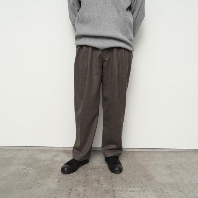 STILL BY HAND スティルバイハンド / PT04254 - MOCHA ウォッシャブルウール スラックス | STILL BY HAND | 05