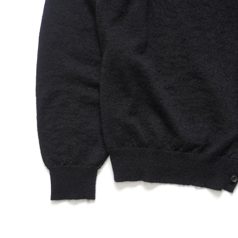 STILL BY HAND スティルバイハンド / KN01254 - BLACK エクストラキッドモヘア混 ニットポロカーディガン | STILL BY HAND | 03