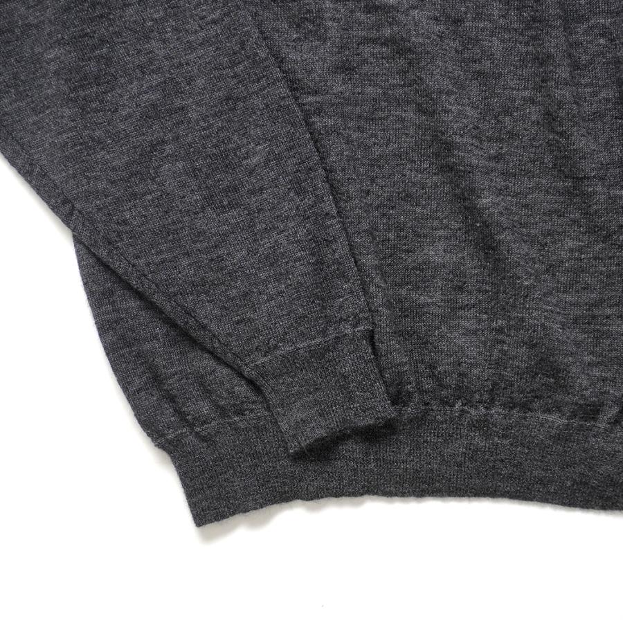 STILL BY HAND スティルバイハンド / KN02254 - GREY エクストラキッドモヘア混 クルーネックプルオーバー | STILL BY HAND | 03