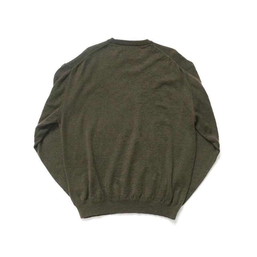 STILL BY HAND スティルバイハンド / KN02254 - OLIVE エクストラキッドモヘア混 クルーネックプルオーバー | STILL BY HAND | 01