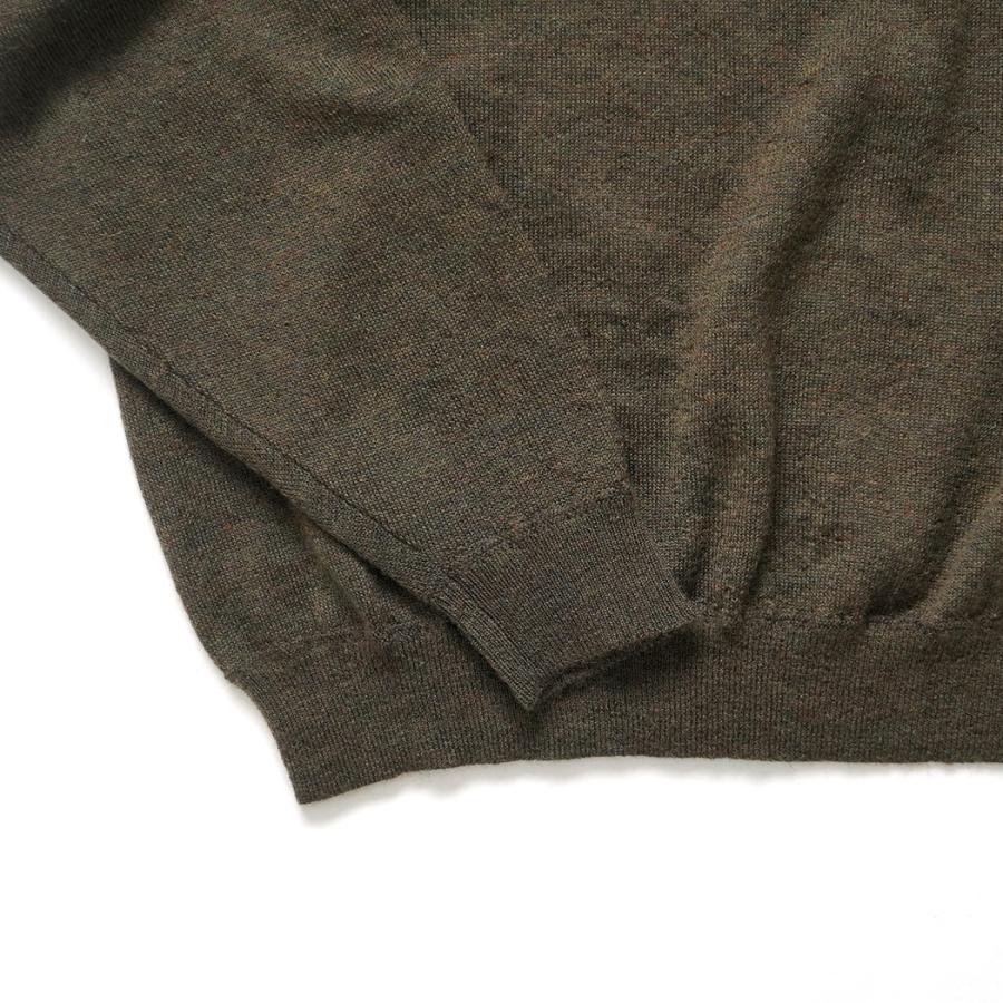 STILL BY HAND スティルバイハンド / KN02254 - OLIVE エクストラキッドモヘア混 クルーネックプルオーバー | STILL BY HAND | 03