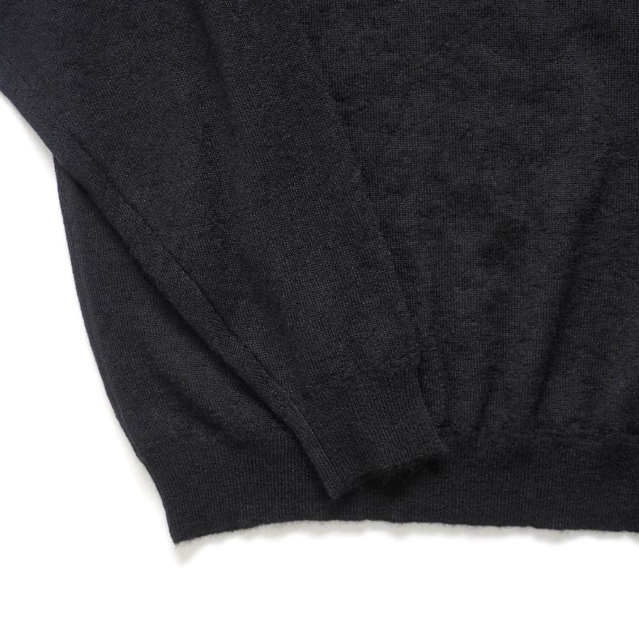 STILL BY HAND スティルバイハンド / KN02254 - BLACK エクストラキッドモヘア混 クルーネックプルオーバー | STILL BY HAND | 03