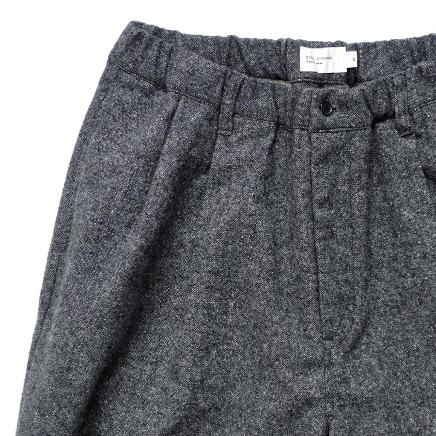 STILL BY HAND スティルバイハンド / PT02254 - GREY シルクネップ ウールパンツ グレー | STILL BY HAND | 02