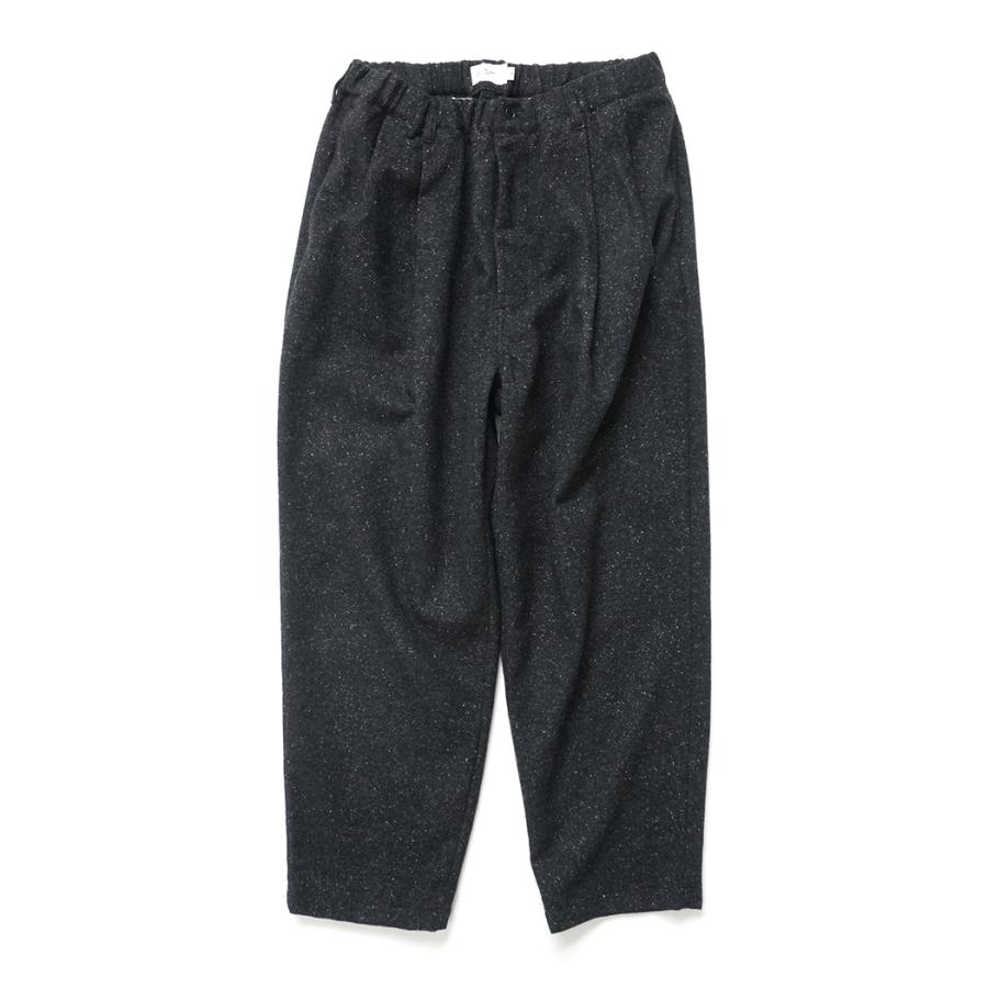 STILL BY HAND スティルバイハンド / PT02254 - CHARCOAL シルクネップ ウールパンツ チャコール | STILL BY HAND