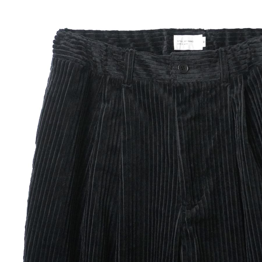STILL BY HAND スティルバイハンド / PT05254 - BLACK 太畝コーデュロイパンツ | STILL BY HAND | 02
