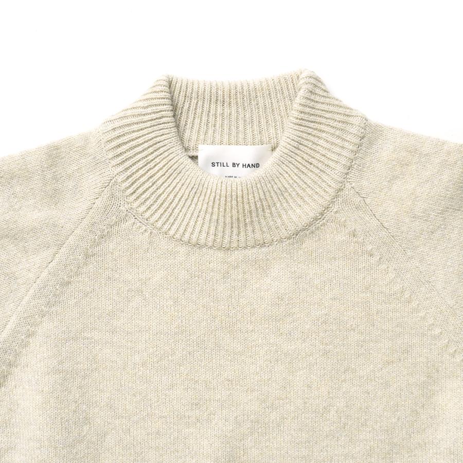 STILL BY HAND スティルバイハンド / KN05254 - MELANGE OATMEAL ミックスカラー ハイネックプルオーバー | STILL BY HAND | 02