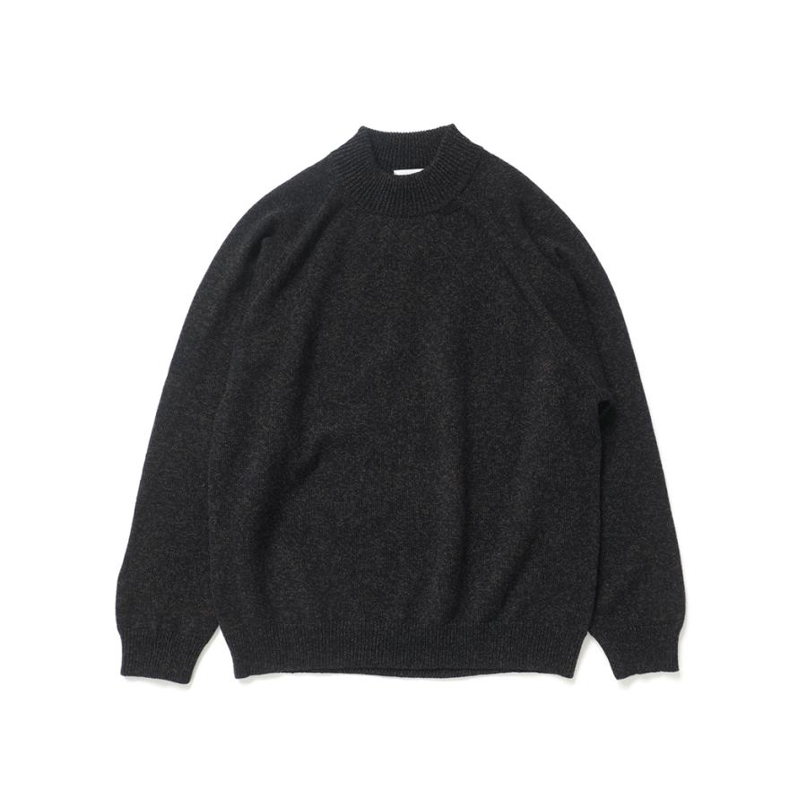 STILL BY HAND スティルバイハンド / KN05254 - MELANGE NAVY ミックスカラー ハイネックプルオーバー | STILL BY HAND