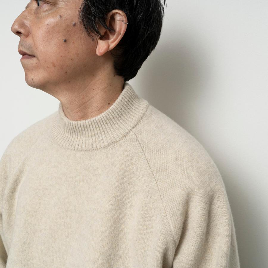 STILL BY HAND スティルバイハンド / KN05254 - MELANGE NAVY ミックスカラー ハイネックプルオーバー | STILL BY HAND | 05