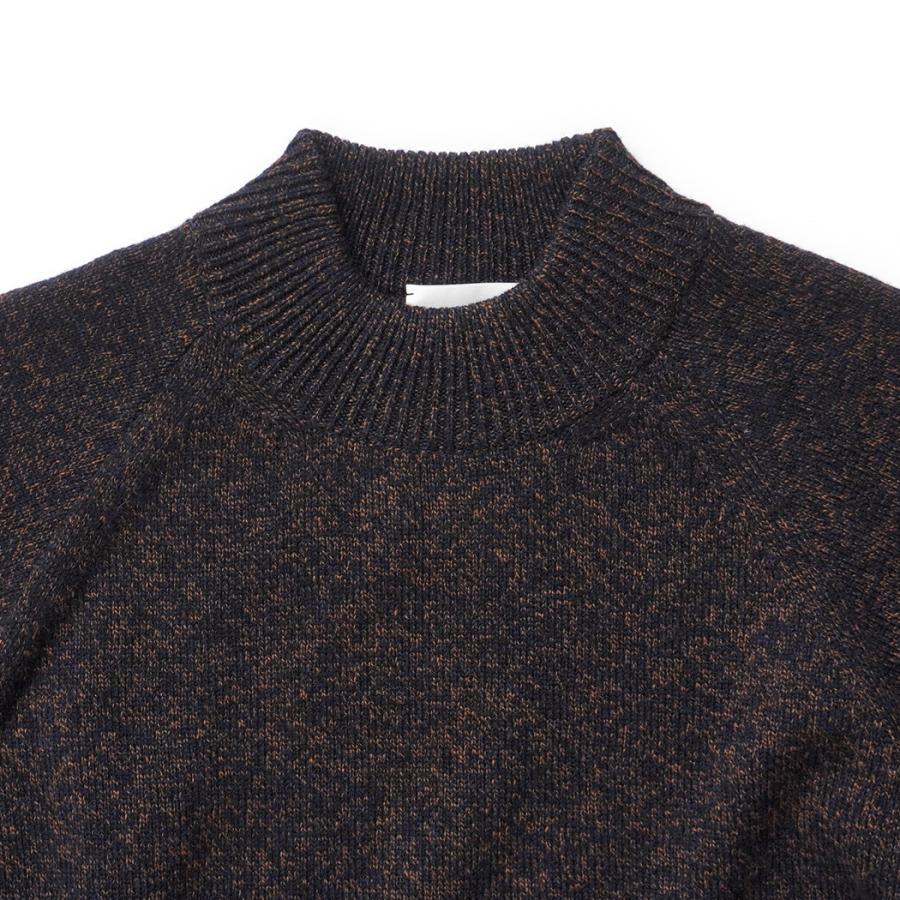 STILL BY HAND スティルバイハンド / KN05254 - MELANGE NAVY ミックスカラー ハイネックプルオーバー | STILL BY HAND | 02