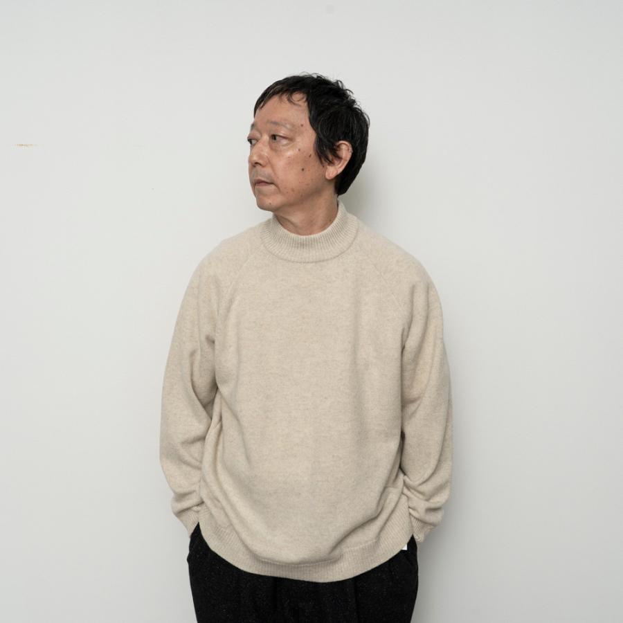 STILL BY HAND スティルバイハンド / KN05254 - MELANGE NAVY ミックスカラー ハイネックプルオーバー | STILL BY HAND | 04