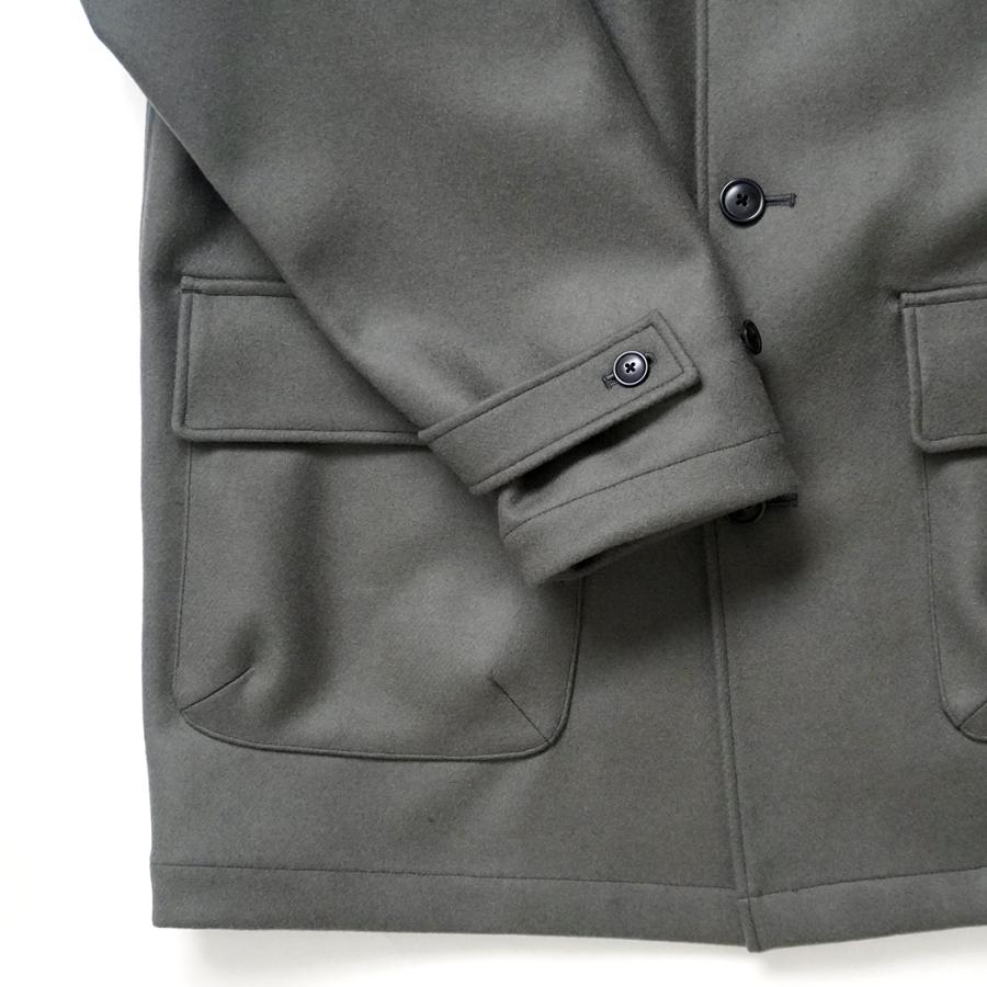 STILL BY HAND スティルバイハンド / CO03254 - SAGE スーパー110 メルトンハーフコート | STILL BY HAND | 05