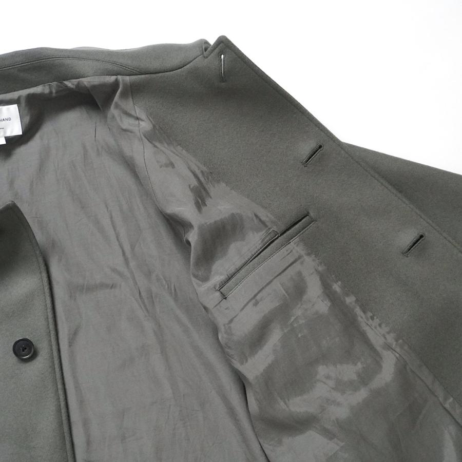 STILL BY HAND スティルバイハンド / CO03254 - SAGE スーパー110 メルトンハーフコート | STILL BY HAND | 06