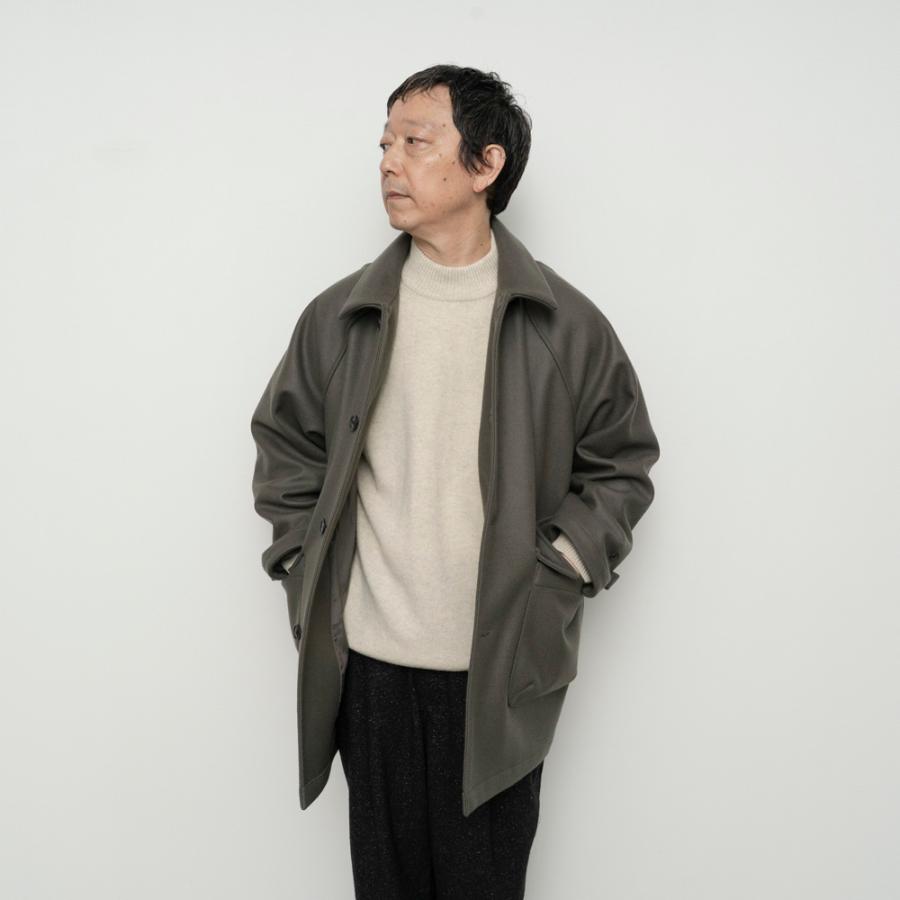 STILL BY HAND スティルバイハンド / CO03254 - BLACK スーパー110 メルトンハーフコート | STILL BY HAND | 07