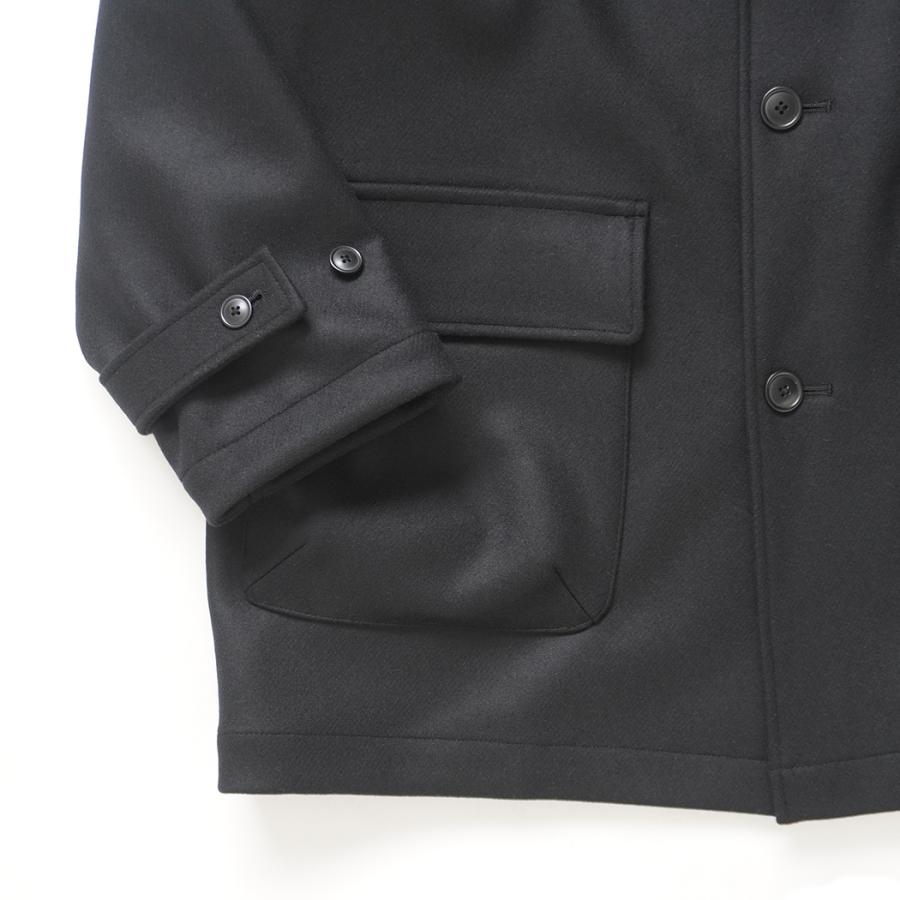 STILL BY HAND スティルバイハンド / CO03254 - BLACK スーパー110 メルトンハーフコート | STILL BY HAND | 05