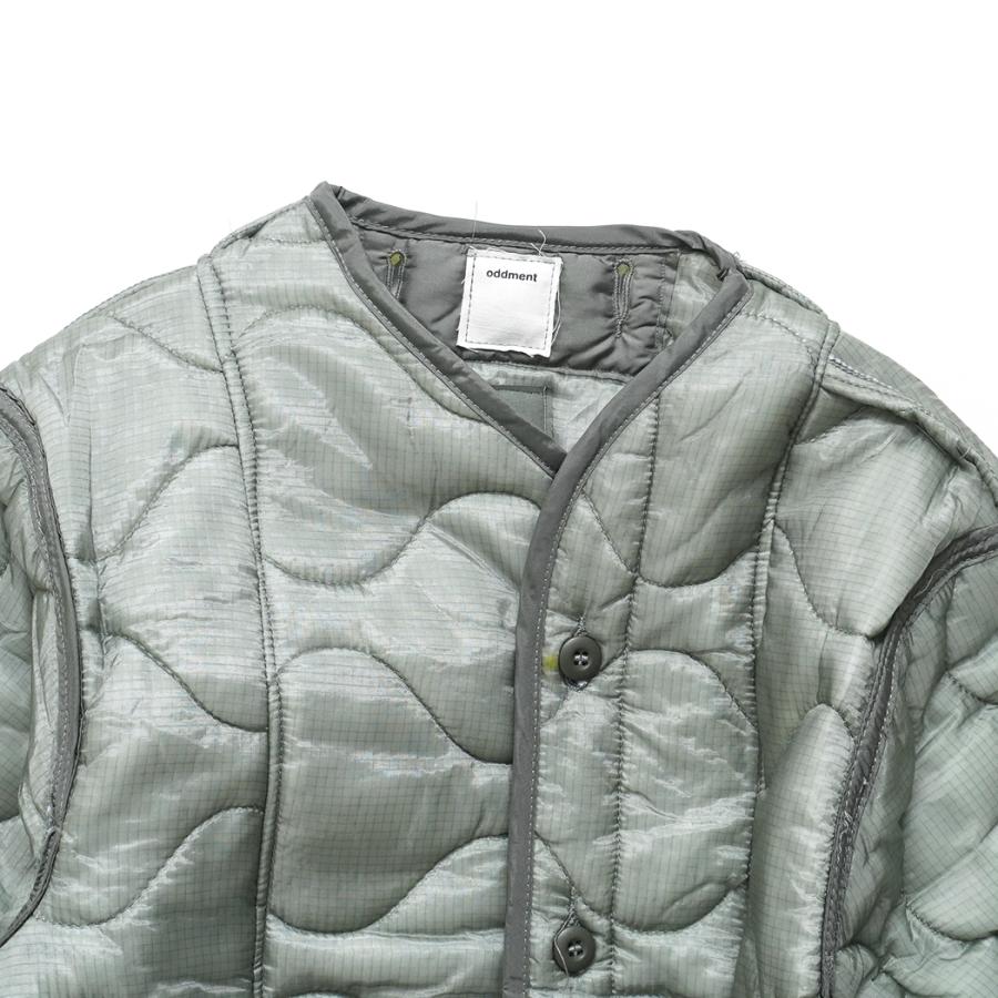 oddment / QUILTING MA-1 - Sage キルティングライナー リメイクノーカラーブルゾン |  | 02