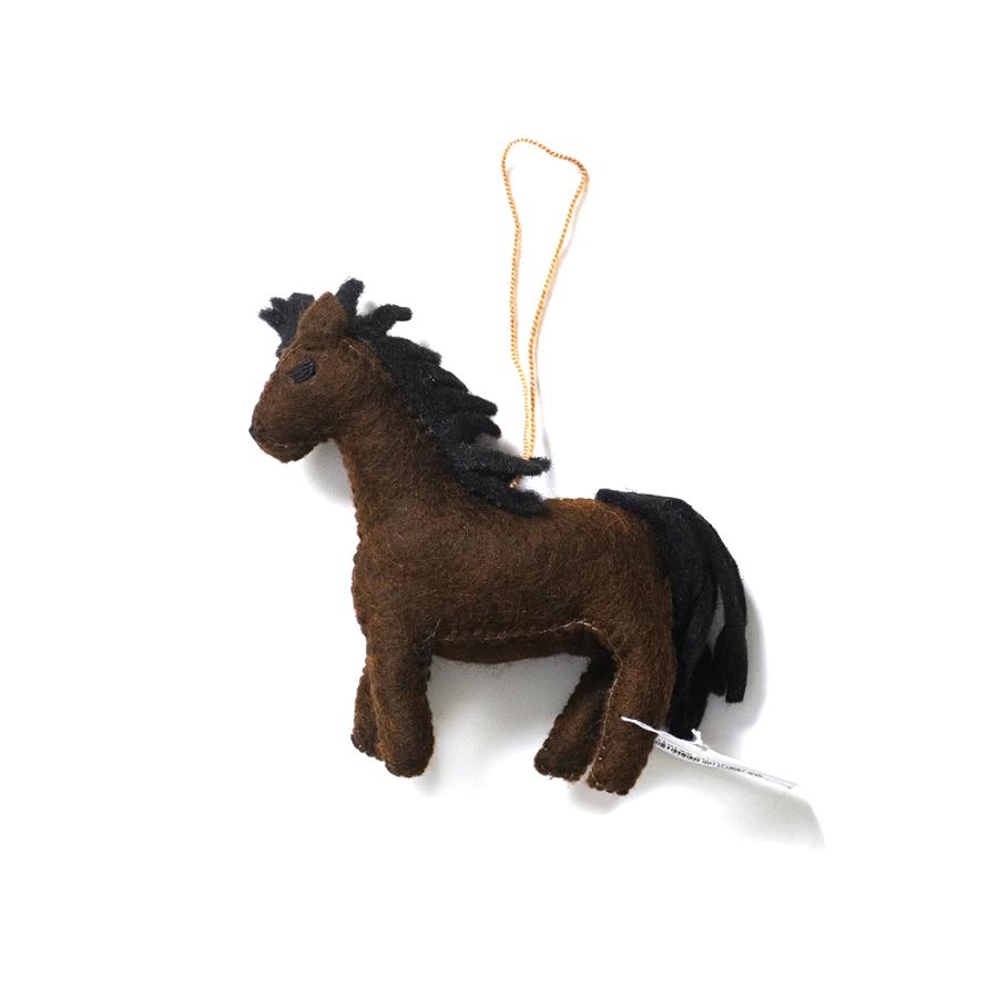 SILK ROAD BAZAAR / フェルト製オーナメント - Horse 馬 | 