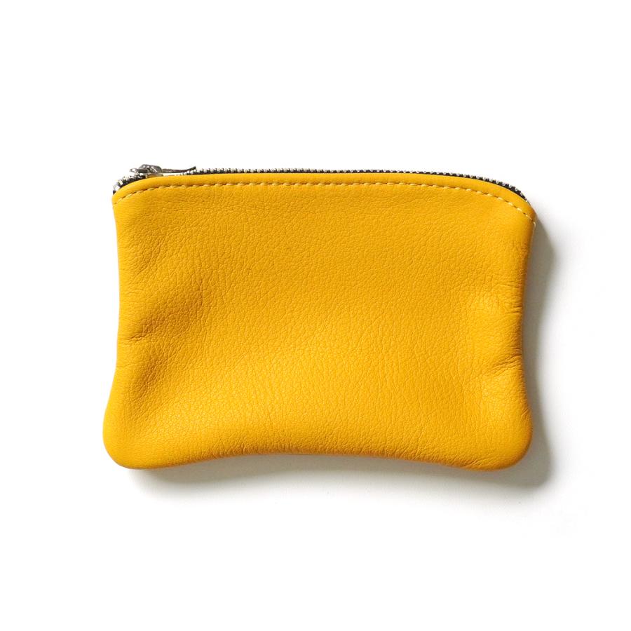 MOONSHINE LEATHER COMPANY / 6-inch Zippered Pouch - Gold ムーンシャインレザーカンパニー ジッパー付きポーチ 6インチ ゴールド イエロー アメリカ製 USA | 