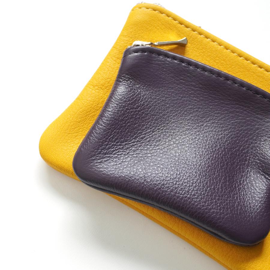 MOONSHINE LEATHER COMPANY / 6-inch Zippered Pouch - Gold ムーンシャインレザーカンパニー ジッパー付きポーチ 6インチ ゴールド イエロー アメリカ製 USA |  | 07