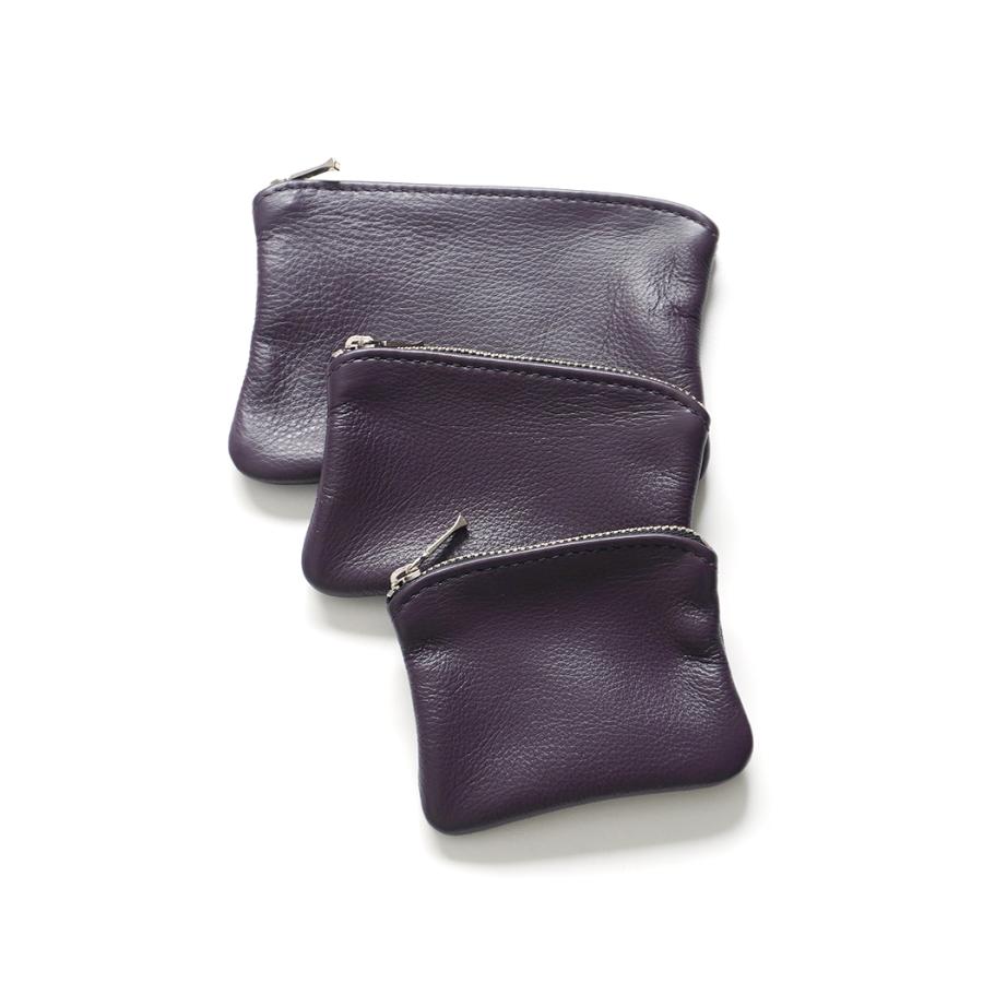 MOONSHINE LEATHER COMPANY / 4-inch Zippered Pouch - Purple ムーンシャインレザーカンパニー ジッパー付きポーチ 4インチ パープル アメリカ製 Made in USA |  | 01