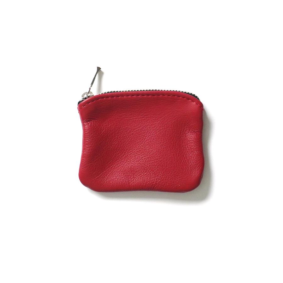 MOONSHINE LEATHER COMPANY / 4-inch Zippered Pouch - Red ムーンシャインレザーカンパニー ジッパー付きポーチ 4インチ レッド アメリカ製 Made in USA | 