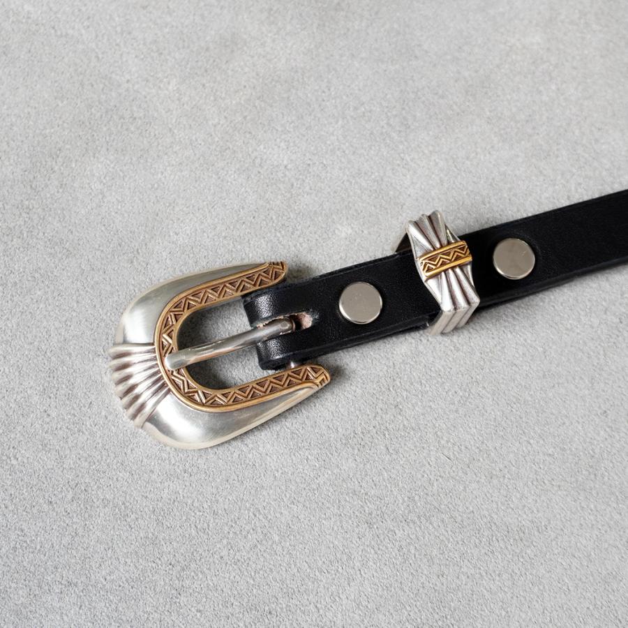 MOONSHINE LEATHER COMPANY / Del Rio 3/4-inch Leather Belt - Long Length ムーンシャインレザー ウエスタンベルト ブラック |  | 02