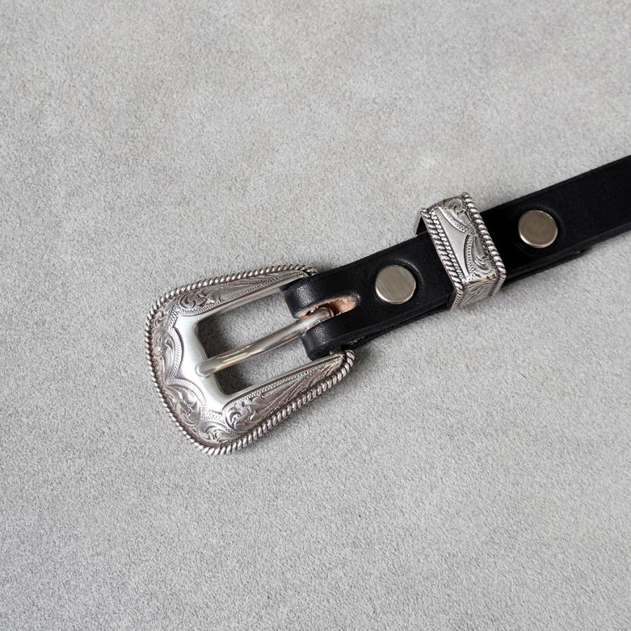 MOONSHINE LEATHER COMPANY / Odessa 3/4-inch Leather Belt - Long Length ムーンシャインレザー ウエスタンベルト ブラック |  | 02