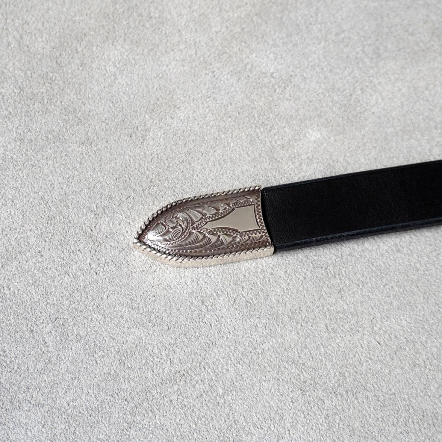 MOONSHINE LEATHER COMPANY / Odessa 3/4-inch Leather Belt - Long Length ムーンシャインレザー ウエスタンベルト ブラック |  | 03