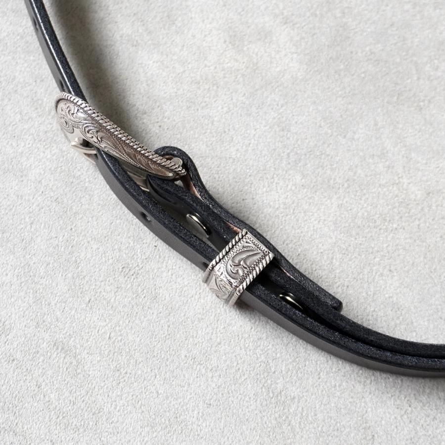 MOONSHINE LEATHER COMPANY / Odessa 3/4-inch Leather Belt - Long Length ムーンシャインレザー ウエスタンベルト ブラック |  | 05