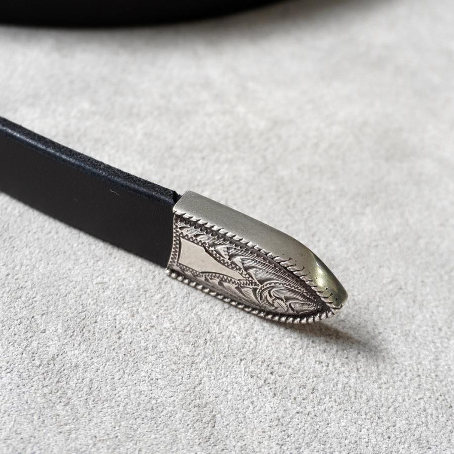 MOONSHINE LEATHER COMPANY / Odessa 3/4-inch Leather Belt - Long Length ムーンシャインレザー ウエスタンベルト ブラック |  | 04